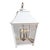 Custom Urban Electric pagoda-form lantern featuring a crisp white painted exterior, contrasting yellow painted interior,...