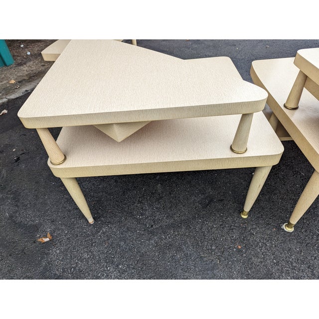 1950s Mid Century 3 Pc Blonde End Corner Tables - Set of 3 | Chairish