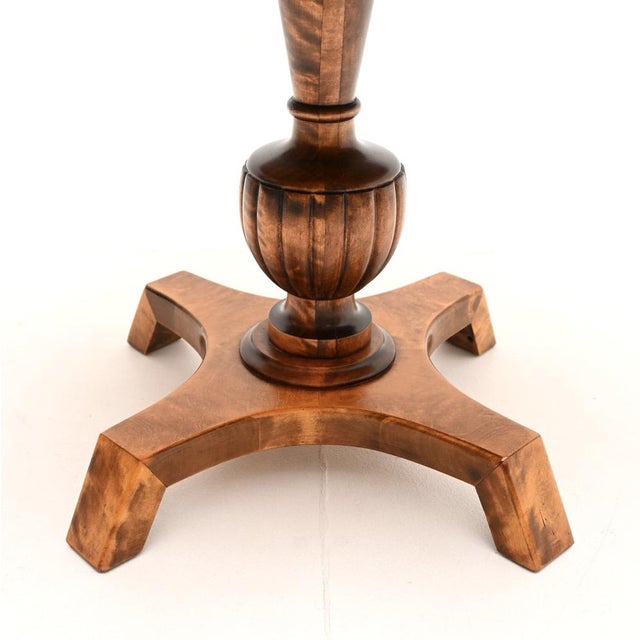 1930s Antique Swedish Walnut and Satin Birch Coffee Table, 1930 For Sale - Image 5 of 6