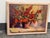 Textile Floral Still Life Oil on Canvas Painting, Vintage For Sale - Image 7 of 12
