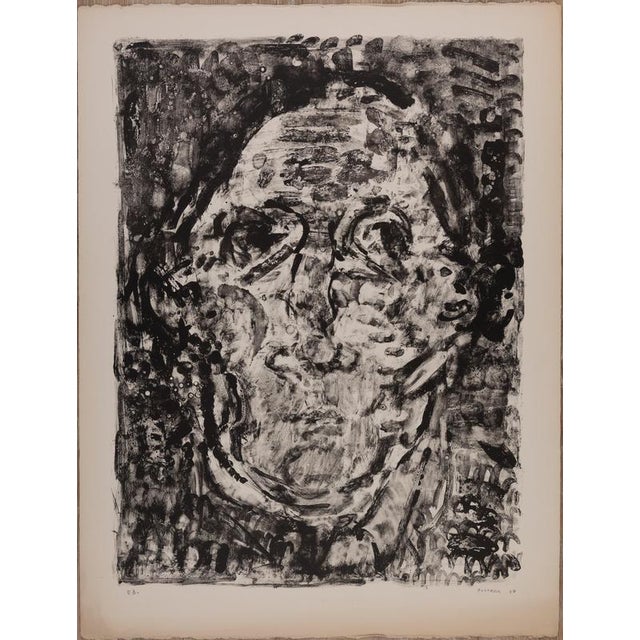 André Cottavoz, Female Face, Lithograph For Sale - Image 6 of 6