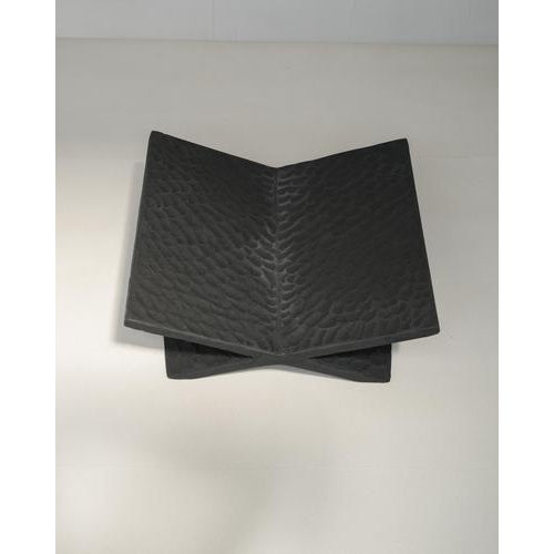 Not Yet Made - Made To Order Black Lime Cement Mixture and Wood Bookstand by Dennis Kaiser For Sale - Image 5 of 8