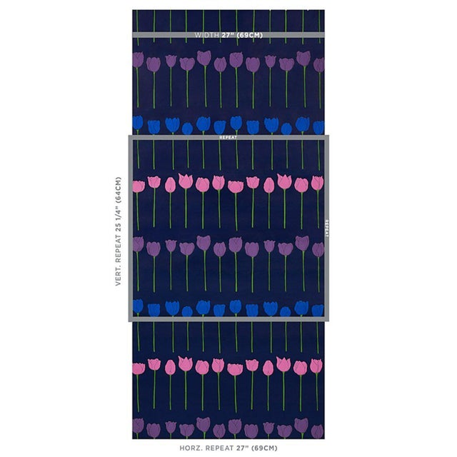 Part of the Cristina Buckley collection, Edie wallpaper owes its graphic simplicity to the vintage floral patterns of Vera...