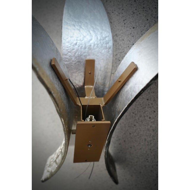 Art Deco Murano Silver Art Glass Wall Lights and Sconces, 2000 For Sale - Image 9 of 10