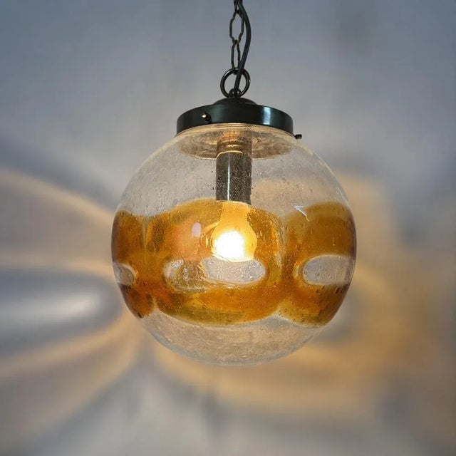 Vintage Italian Murano Glass Hanging Lamp, 1970s For Sale - Image 10 of 18