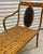 Camel Mid-Century Bohemian Burnt Rattan Daybed Bench With Authentic Hand-Woven Cane Seat For Sale - Image 8 of 18