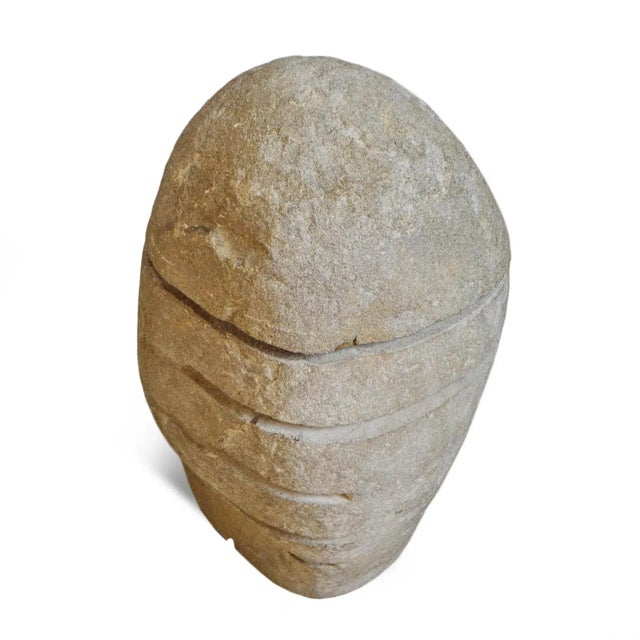 Contemporary Vintage River Rock Garden Lantern X-Large For Sale - Image 3 of 5