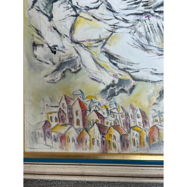 Modern 1960s Original Zamy Steynovitz Expressionist Klezmer Musicians Oil Painting, Framed For Sale - Image 3 of 3