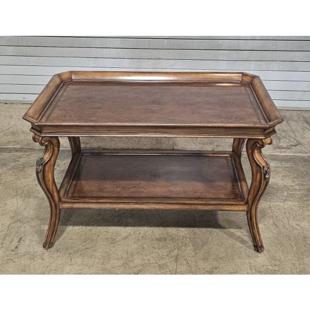 Maitland - Smith Maitland Smith Burl Mahogany Tray Top Occasional Cocktail Coffee Table For Sale - Image 4 of 10