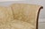 Wood Southwood Gold Damask Camelback Sofa For Sale - Image 7 of 18