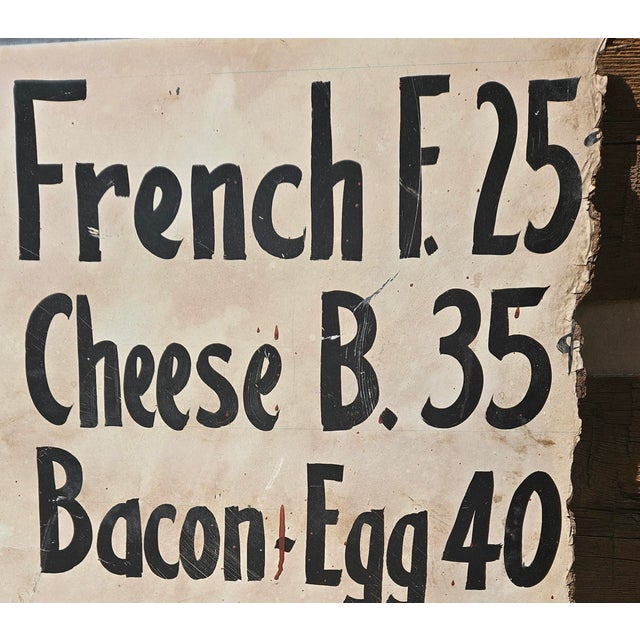 Rare Antique Double-Sided Coke & Appalachian Cafe Menu Sign For Sale - Image 11 of 18