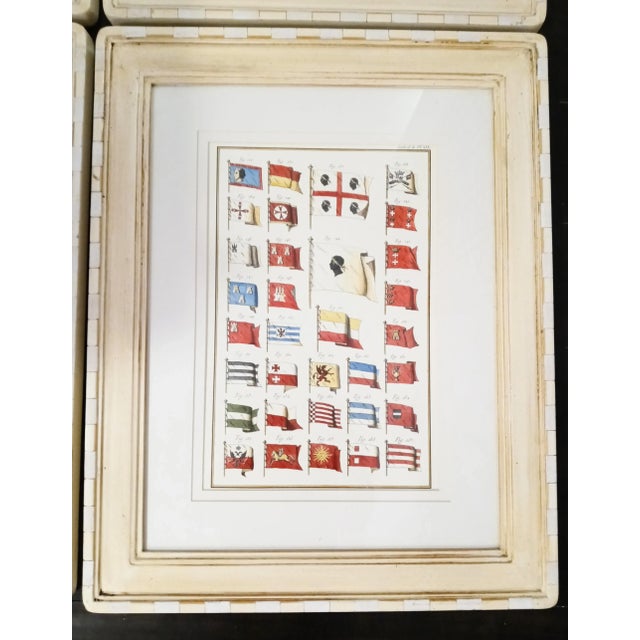 Trowbridge Tessellated Tile Stone Like Framed International Flag Prints Art Work- Set of 4 For Sale - Image 11 of 13
