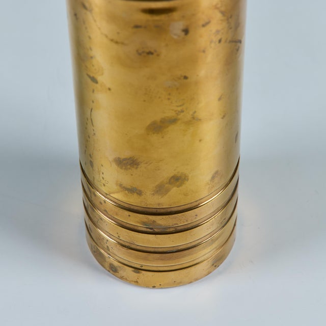 Brass Vase by Walter von Nessen for Chase For Sale - Image 9 of 10