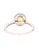 1.71 Carat Yellow Sapphire Diamond Halo Ring 14 Karat White Gold, Size 7 For Sale - Image 4 of 5