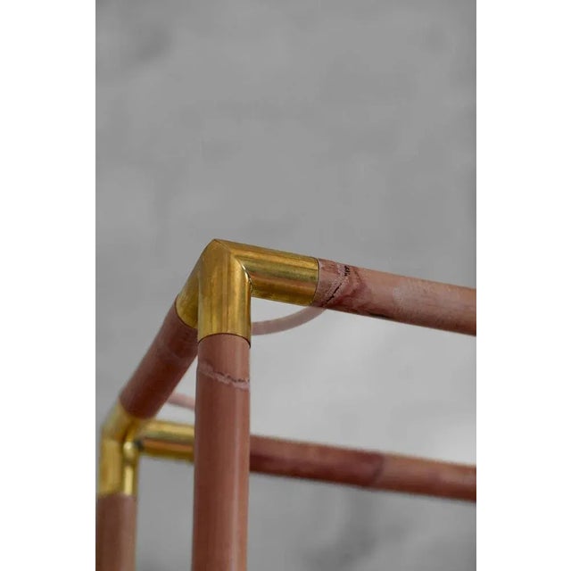 Dark-Finished Bamboo Bookcases, Set of 2 For Sale - Image 6 of 7