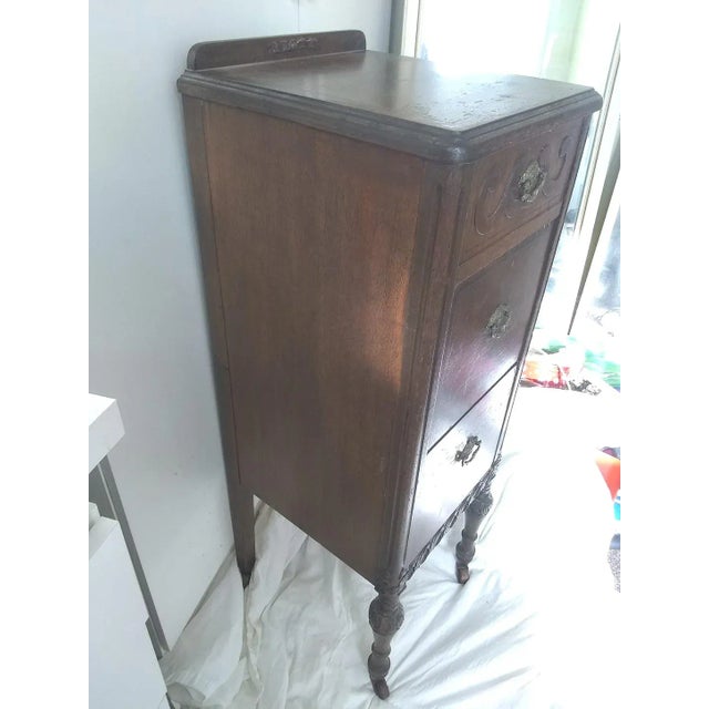 Early 20th Century Early 20th Century Antique Solid Wood Cabinet For Sale - Image 5 of 11