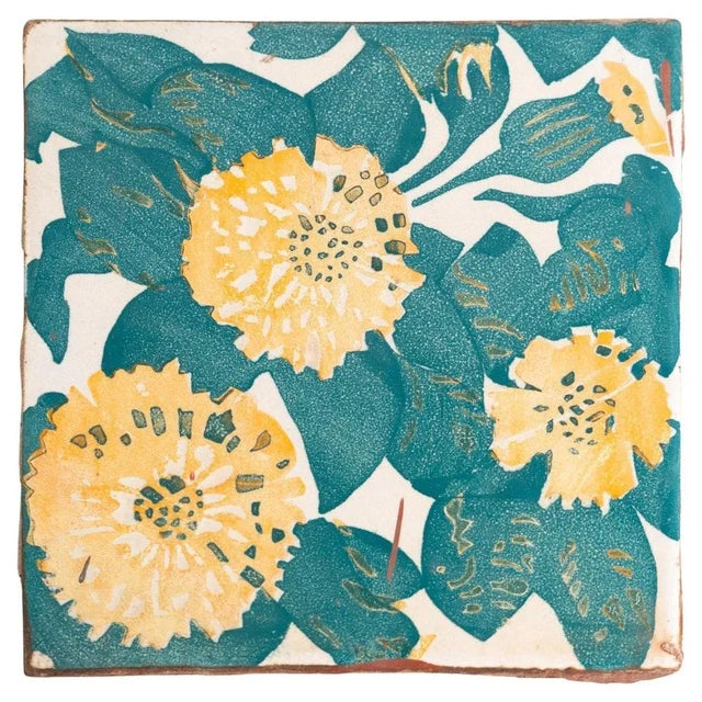 Spanish Decorative Ceramic Tile of Casa Vicens by Antoni Gaudí For Sale - Image 8 of 8