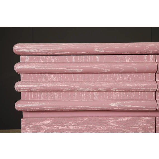 Jay Spectre Postmodern Cerused Pink Dresser in the Style of Jay Spectre for Century, 1980s For Sale - Image 4 of 18