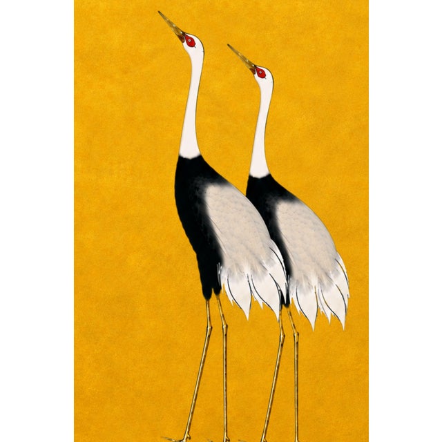 Not Yet Made - Made To Order Japanese Cranes Triptych, Gold Crane Wall Art Set of 3, 16" X 24" For Sale - Image 5 of 11