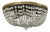 Neoclassical, Basket Flush Mount Ceiling Light, Bronze, Crystal, France, 20th C. For Sale