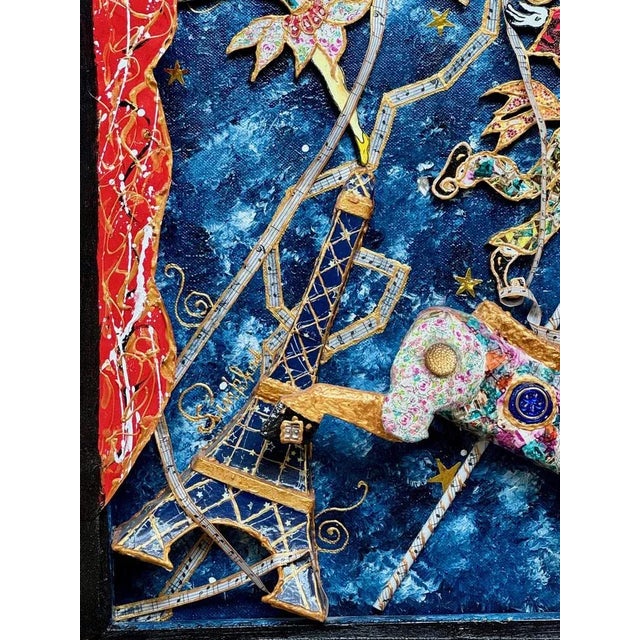 Pinkhas, Circus Scene, 2023, Mixed Media on Canvas For Sale - Image 6 of 7