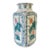 Vintage Chinoiserie Square Pink Lotus Porcelain Baluster Vase For Sale