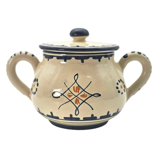 Late 20th Century Corso Dei Fiori “Casolare” Cream & Sugar, Hand Painted Italian Maiolica For Sale - Image 9 of 18