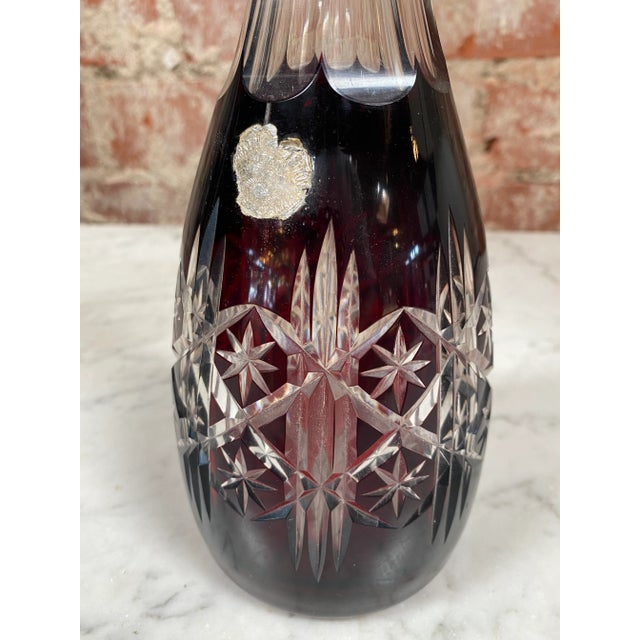 1970s Vintage Italian Mid-Century Glass Decanter For Sale In Los Angeles - Image 6 of 8