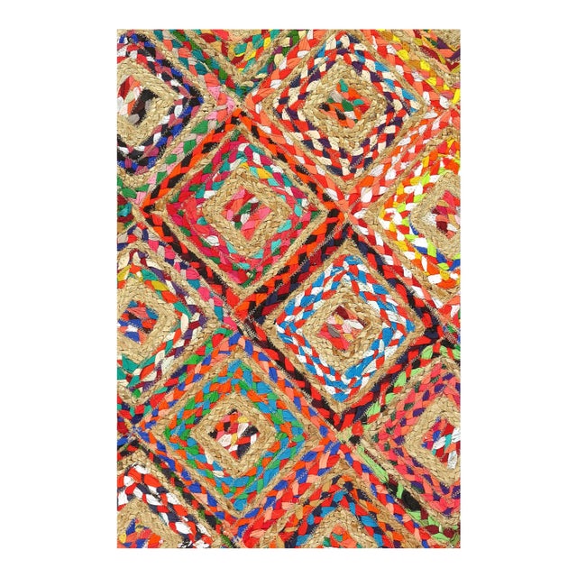 Modern Pasargad Handmade Braided Cotton & Organic Jute Rug - 5' X 8' For Sale - Image 3 of 5