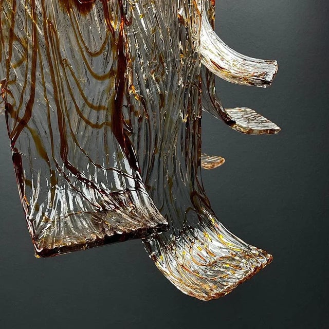 Large Vintage Murano Glass Chandelier from AV Mazzega, Italy, 1970s For Sale - Image 4 of 13