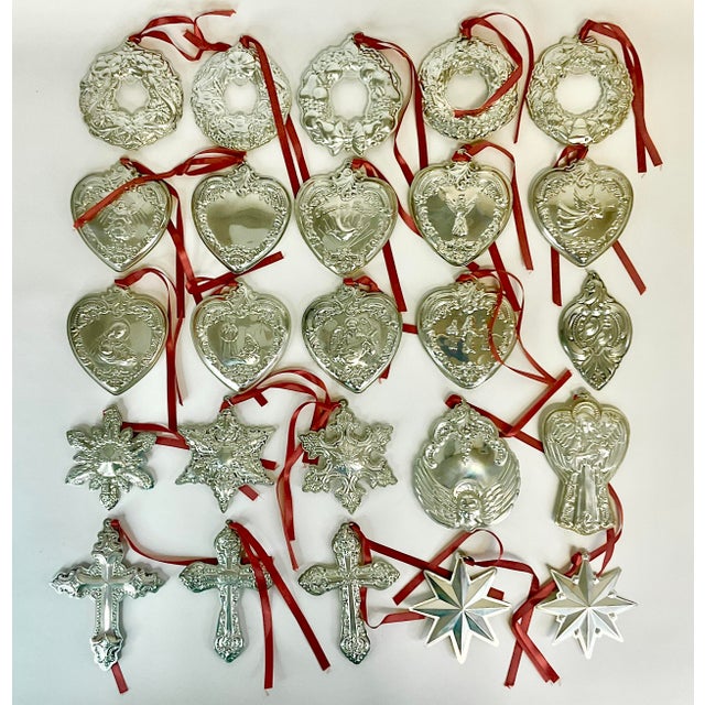 Baroque 1989-2005 Vintage Baroque Hollywood Regency Wallace Sterling Christmas Ornament Collection - Set of 25 For Sale - Image 3 of 13