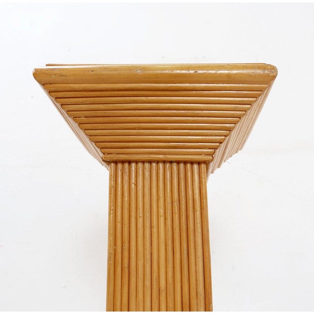 Pencil Reed Pedestal in the style of Vivai Del Sud, 1970s For Sale - Image 10 of 12