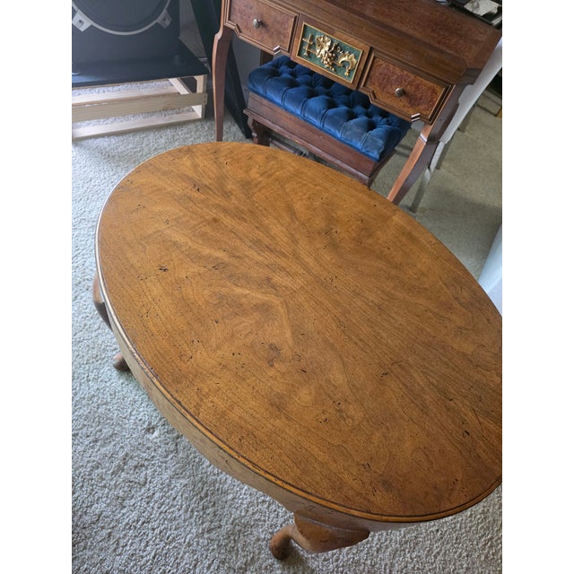 Vintage Baker Furniture Burl-Walnut Coffee Table For Sale - Image 11 of 12