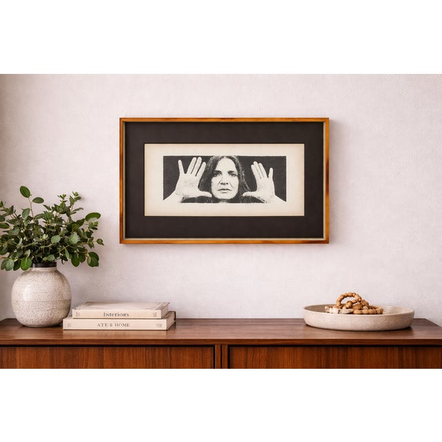 Kent Twitchell 1984 Woman Signed Framed Print For Sale - Image 12 of 12