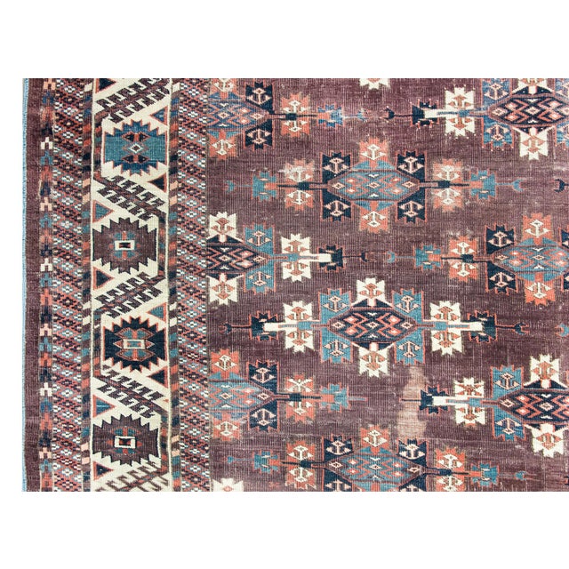 Early 20th Century Persian Turkmen Rug For Sale In Chicago - Image 6 of 14