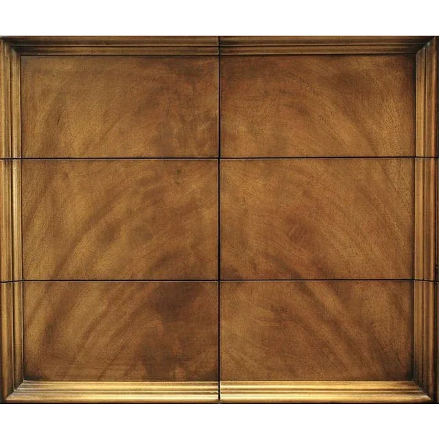 Romweber Figured Walnut Dresser With Crema Marble Inset Panels For Sale In Chicago - Image 6 of 10