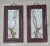 Mid-Century Pair of Chinese Famille Rose Porcelain Plaques Carved Wood Frames For Sale - Image 10 of 11