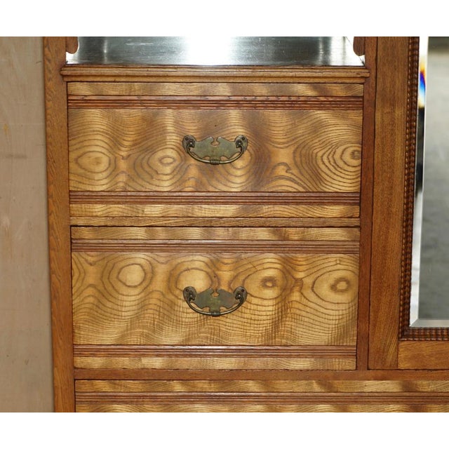 English Compactum Wardrobe in Light Oak, 1920s For Sale - Image 4 of 18