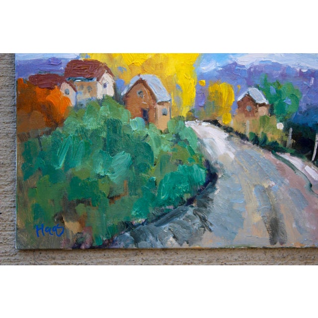 Shabby Chic "Arroyo Seco Taos Valley" Contemporary Southwestern Landscape Oil Painting For Sale - Image 3 of 12