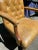 Modern Vintage Executive Tufted Leather Swivel Office Desk Chair For Sale - Image 3 of 13