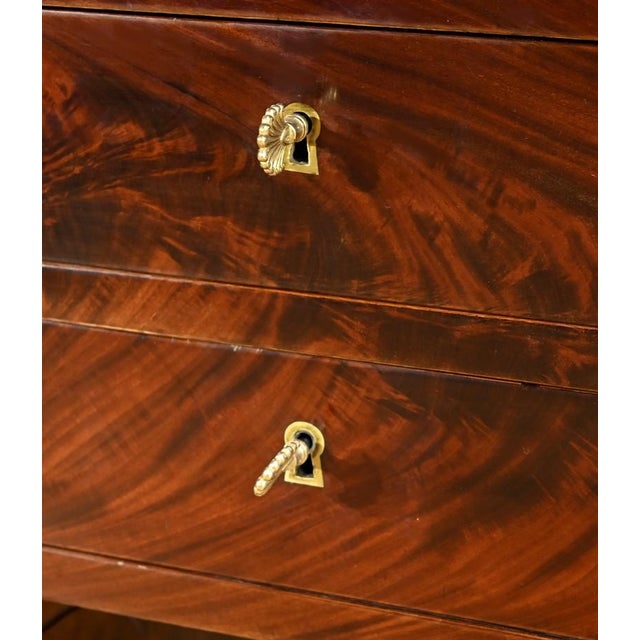 Early 19th Century Restoration Desk in Burr Mahogany, 1890s For Sale - Image 12 of 18