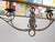 Large Italian Multicolor Hammered Glass and Wrought Iron Lamp, 1990s For Sale - Image 9 of 15