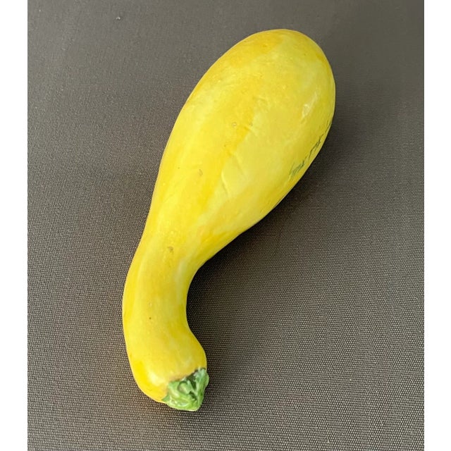 Late 20th Century Mary Kirk Kelly Porcelain Vegetable Model of a Yellow Summer Squash For Sale - Image 5 of 12