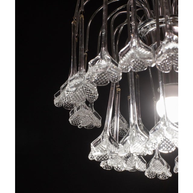 Set of 2 Vintage White Murano Chandelier, 1980s For Sale - Image 6 of 12