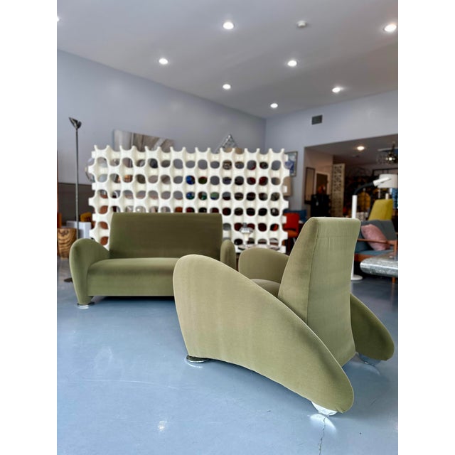1980s Vintage Loveseat and Matching Lounge Chair - Set of 2 | Chairish