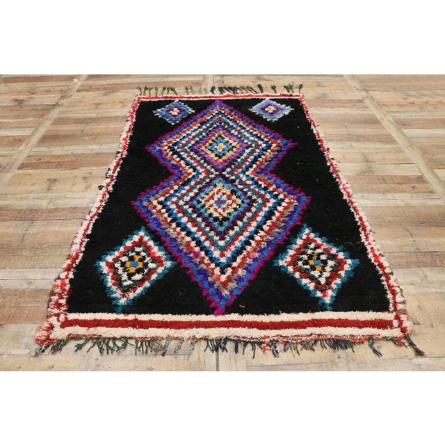 Textile Late 20th Century Vintage Berber Moroccan Rug, 04'06 X 07'01 For Sale - Image 7 of 9