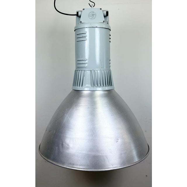 Large Industrial Aluminium Pendant Light from Elektrosvit, 1960s For Sale - Image 11 of 18