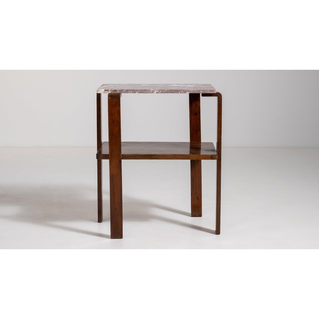 Art Deco Art Deco Side Table with Marble Top, Antique, France, Circa 1930 For Sale - Image 3 of 13