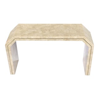 Vintage 1980s Karl Springer Style Tessellated Stone Console Table by Maitland Smith For Sale