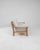 White Mid-Century French Oak and Boucle Sofa For Sale - Image 8 of 12